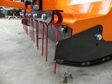 Chapman PC120 paddock cleaner with orange frame and red tines