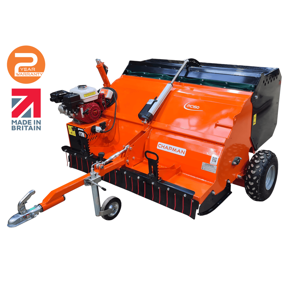 Chapman PC150 paddock cleaner, orange machine with Honda engine