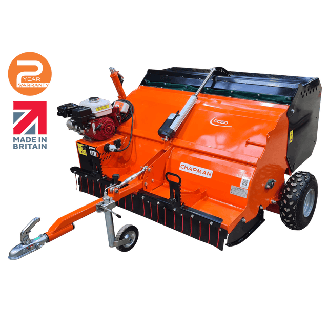 Chapman PC150 paddock cleaner, orange machine with Honda engine