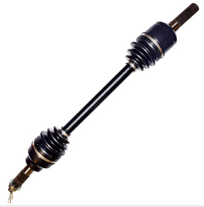 CV driveshaft, black steel with rubber-boot CV joints, for Kawasaki Mule Pro-DX rear right