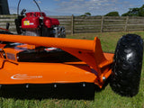 Chapman RM Series ATV Rotary Paddock Topper, orange mower attachment with Honda 13hp engine, 1.2m/1.5m