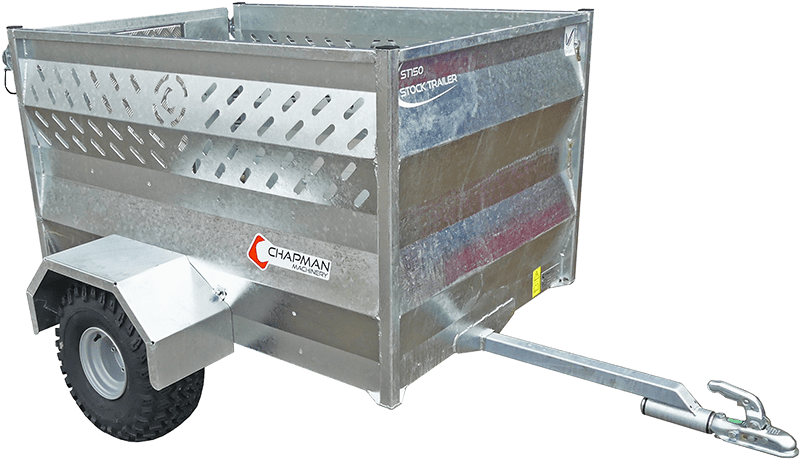Chapman ST150 ATV stock trailer 5x3ft, hot-dip galvanized steel, 750kg MGW