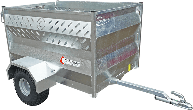 Chapman ST150 ATV stock trailer 5x3ft, hot-dip galvanized steel, 750kg MGW