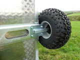 Chapman ST150 ATV stock trailer 5x3ft, hot-dip galvanised with diamond-plate body and heavy-duty wheel