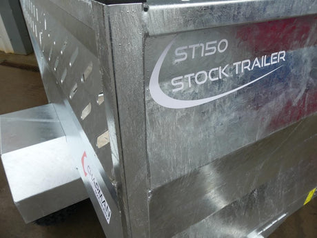 Chapman ST150 stock trailer in silver hot-dip galvanised steel (5x3ft)