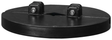 Heater collar lid HL350-HC for milk karts, black plastic, JFC Agri livestock waterers