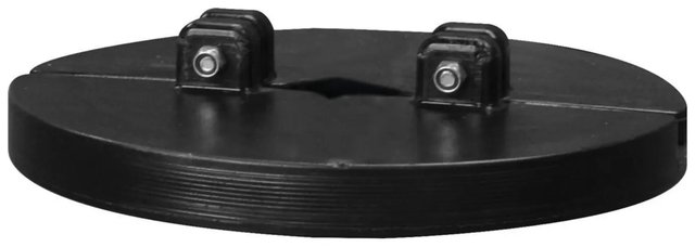 Heater collar lid HL350-HC for milk karts, black plastic, JFC Agri livestock waterers