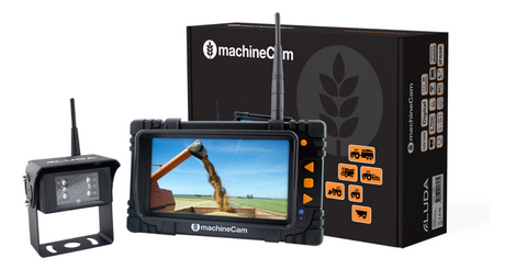 JFC Agri MachineCam HD Wireless Camera System with rugged black receiver and outdoor camera for IP69K farm use