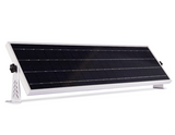 JFC Agri Apollo Solar Batten Light IP65 indoor solar LED ceiling fixture with black panel and white frame