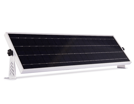 JFC Agri Apollo Solar Batten Light IP65 indoor solar LED ceiling fixture with black panel and white frame
