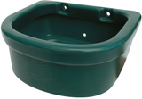 Wall-mounted green horse hay feeder bowl by JFC Agri