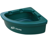JFC Agri Equine corner feeder green horse feed bowl for stable corner