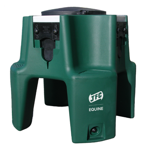 Ringfort Foal Creep Feeder, green plastic 4-port field haybell by JFC Agri