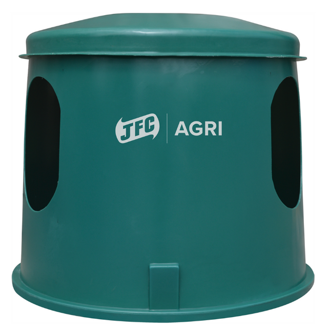 Mini Haybell Horse Feeder by JFC Agri, green plastic 3-Port hay bale feeder