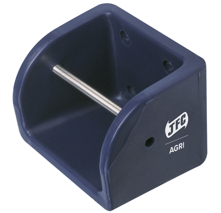 Mineral lick holder blue by JFC Agri, wall or post mount, MLC01