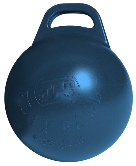 JFC Playball blue horse enrichment toy ball with handle for hang or loose use