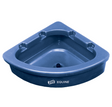 JFC Corner Feeder blue for horses with stable corner mount and feed retention lip