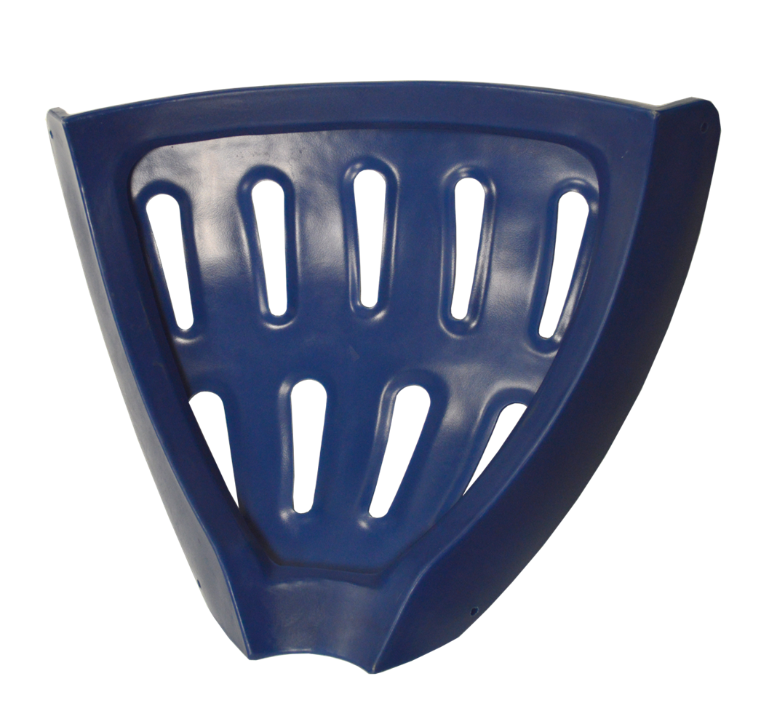 JFC Tear Drop Corner Hay Feeder in blue; slow-feed design for stable or horsebox