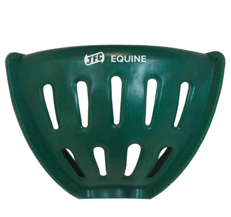 Tear Drop Corner Hay Feeder in green by JFC Equine, slow-feed for stable or horsebox (TDHF-C)