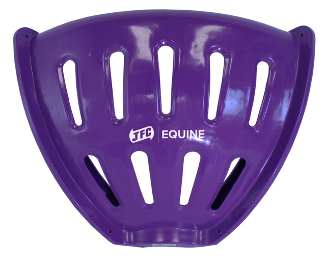 JFC Tear Drop Corner Hay Feeder purple; slow-feed for horses in stable or horsebox