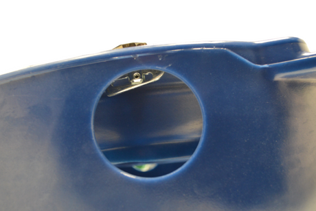 Tear Drop Wall Hay Feeder blue with fixing bracket by JFC Agri