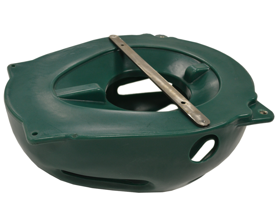 JFC Agri Tear Drop Wall Hay Feeder green with fixing bracket, slow feed for horses
