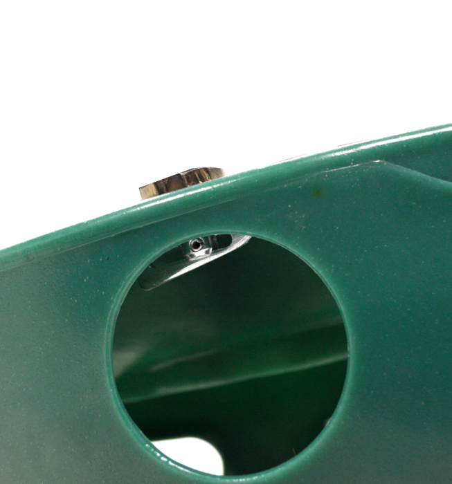 Tear Drop Wall Hay Feeder Green plastic with fixing bracket for horses by JFC Agri