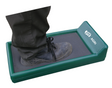 JFC Agri personnel footbath with foam pad insert, green plastic base; boot on pad