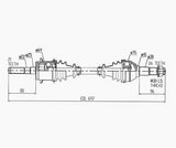 Can-Am Commander CV driveshaft – front right for 800/1000/MAX (2013–2018).