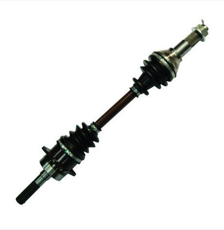 Can-Am Outlander front-right CV driveshaft by ATV City, 2006–2015 models, black shaft with booted joints
