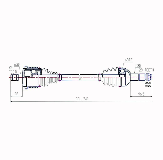 CV shaft complete, front-right for Can-Am Outlander L / Renegade 570 (2015–2018) – ATV City