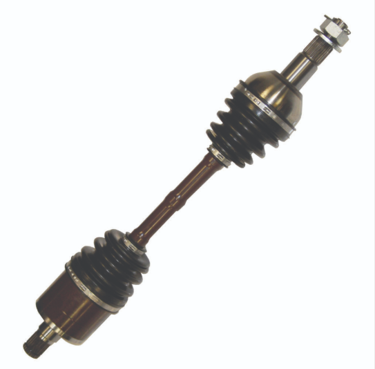 Hyper CV driveshaft rear left for Can-Am Outlander/Renegade (2006–2018); complete axle with black rubber boots.