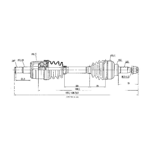 CV driveshaft front-left for Honda Rincon TRX500/650/680 (2005–2018), Hyper