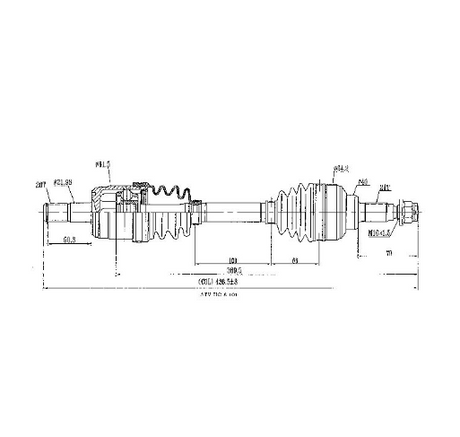 CV driveshaft front-left for Honda Rincon TRX500/650/680 (2005–2018), Hyper