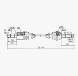 Hyper CV driveshaft for Polaris Ranger 900 Diesel, rear-right 4x4 Crew (2011–2014)