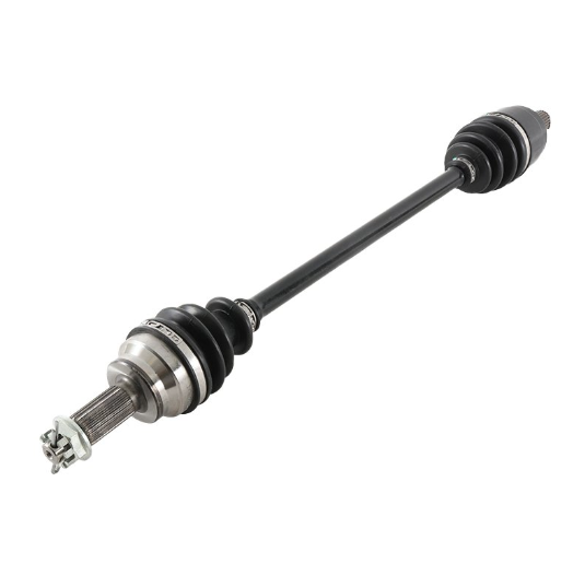 Hyper CV driveshaft rear for Honda Pioneer 700/SXS700 (2015–2016), black steel shaft with rubber boots