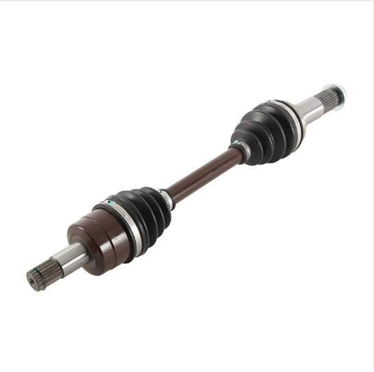 Hyper CV driveshaft complete, front-left for Yamaha YFM 350/450 Grizzly (2012–2014), brown shaft with black CV boots