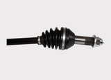 Hyper CV driveshaft for Can-Am Defender 1000 Front Left HD10 (2020–2024), black rubber boot with metal splined end