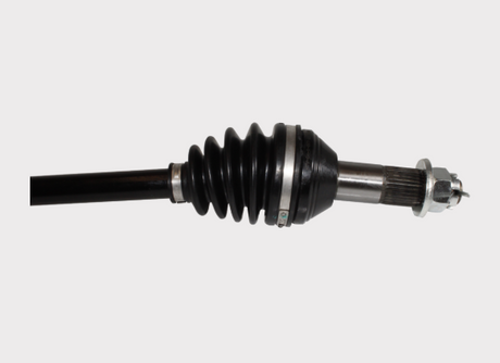 Hyper CV driveshaft for Can-Am Defender 1000 Front Left HD10 (2020–2024), black rubber boot with metal splined end