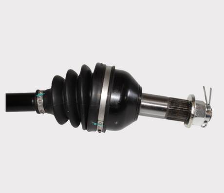 Can-Am Defender 1000 rear CV driveshaft by ATV City, black rubber boot, metal shaft
