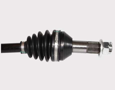 Can-Am Defender 1000 CV driveshaft front right, complete shaft with black boot and splined end
