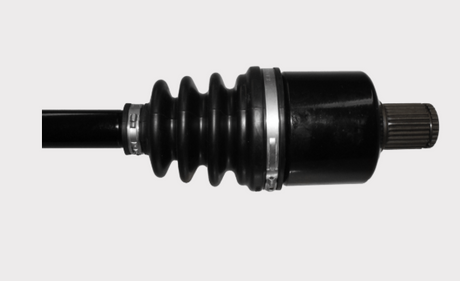 Front CV driveshaft for Polaris Ranger XP 1000, black metal shaft with rubber boot