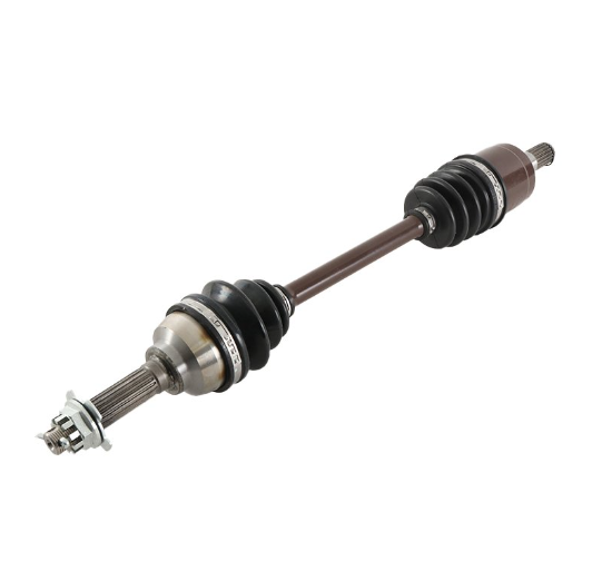 CV shaft complete for Suzuki KingQuad 400 front-right, brown shaft with black CV boots