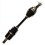 Hyper front CV driveshaft for Honda TRX420 FA/FE/FM (2007–2009), black steel with rubber boots