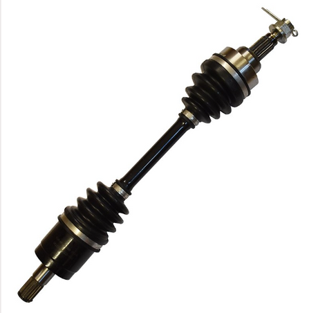 Hyper front CV driveshaft for Honda TRX420 FA/FE/FM (2007–2009), black steel with rubber boots
