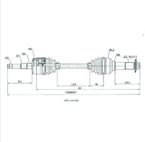 CV Driveshaft Complete (rear) diagram for Yamaha Grizzly/Kodiak ATV, 2005–2011, Hyper