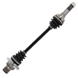 CV driveshaft for Yamaha Rhino YXR rear-left (2004–2013); black shaft with silver joints and boots.