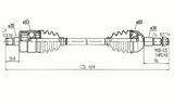 Rear CV driveshaft for Can-Am Commander 800/1000 (2011–2015) — ATV City schematic drawing