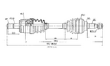 Hyper Honda TRX420 front CV driveshaft schematic for IRS (2009–2014)
