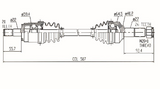 Hyper CV shaft complete for Honda TRX500 front-right (2014–2019) drive shafts